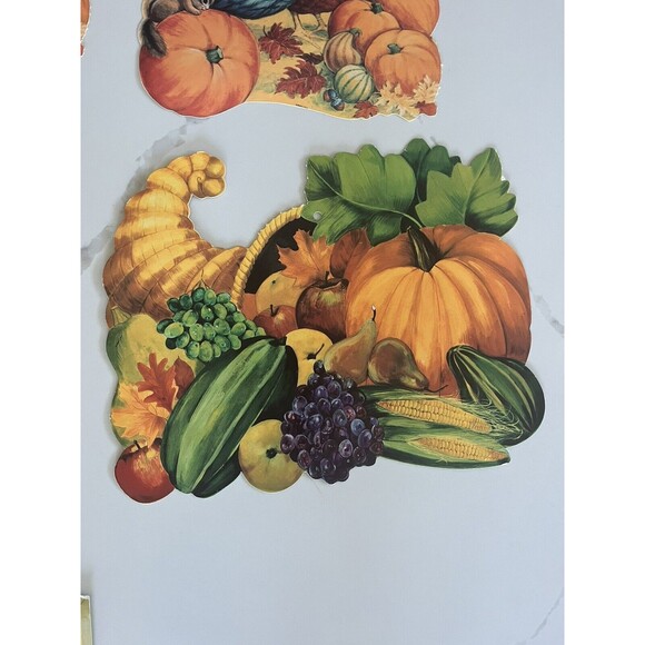 Vintage EUREKA Autumn Thanksgiving Turkey Die-Cut Classroom Decoration Set of 7 - Picture 3 of 8